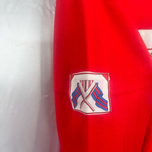 VTG NWT Special Events Red and White Men's Sweater Size 22/42 - Picture 5 of 11